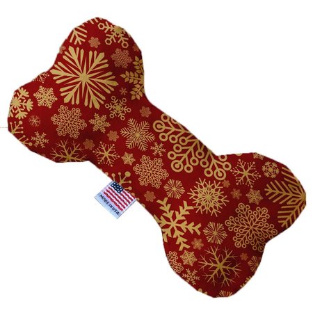 MIRAGE PET PRODUCTS Red Snowflakes 10 in. Bone Dog Toy 1313-TYBN10